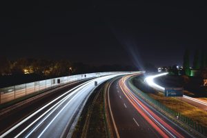 Matrizen Design, Night, Road, Highway, Headlights, Long exposure, Sky, Wall