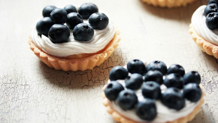 blueberries, Food, Dessert, Cake, Muffins HD Wallpaper Desktop Background