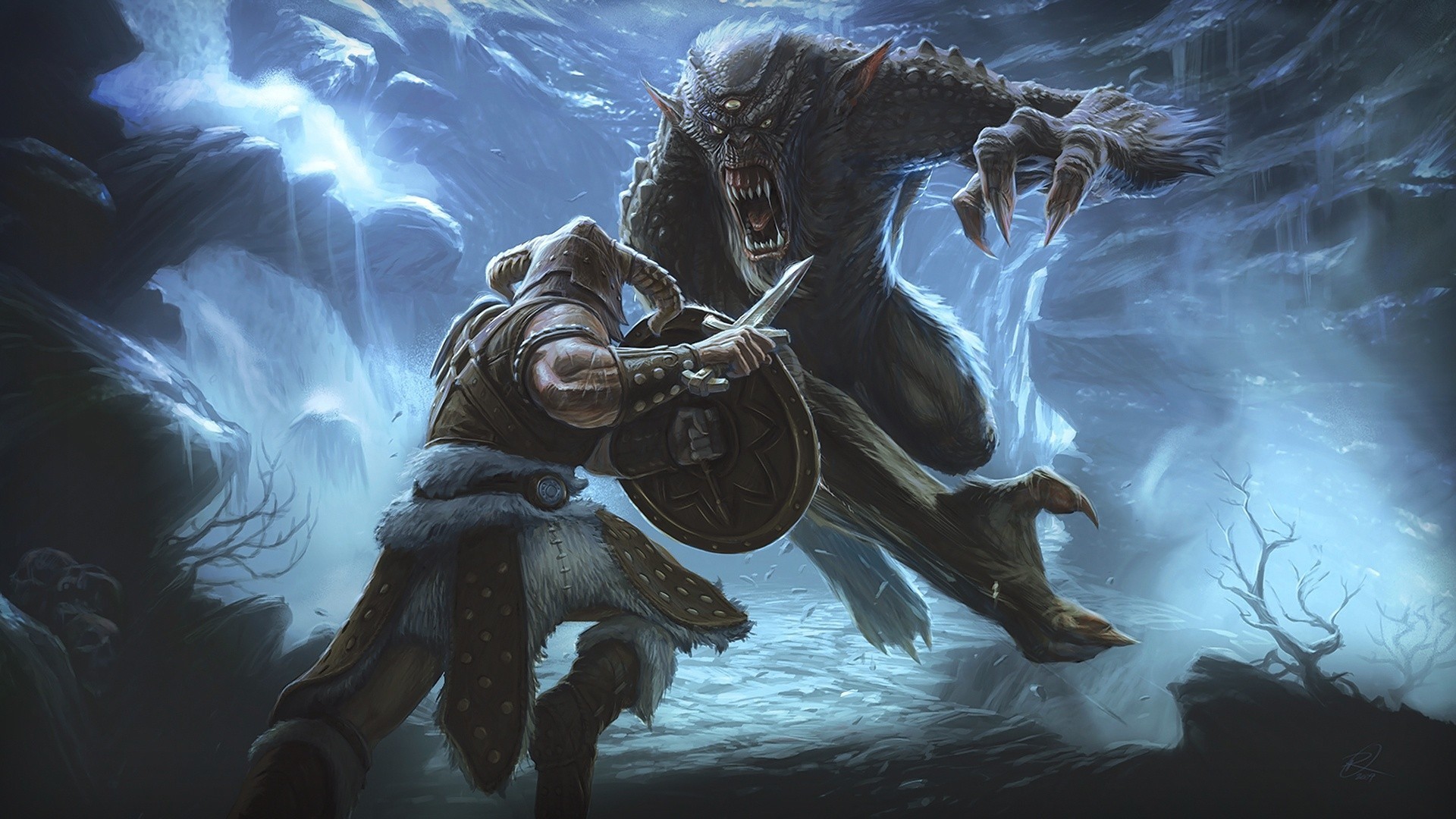video games, The Elder Scrolls V: Skyrim, Dovakhiin, Dragonborn Wallpaper