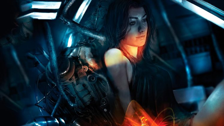 Miranda Lawson, Thighs, Mass Effect, Video games, Science fiction HD Wallpaper Desktop Background