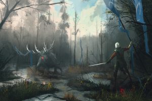 Cirilla Fiona Elen Riannon, The Witcher 3: Wild Hunt, Digital art