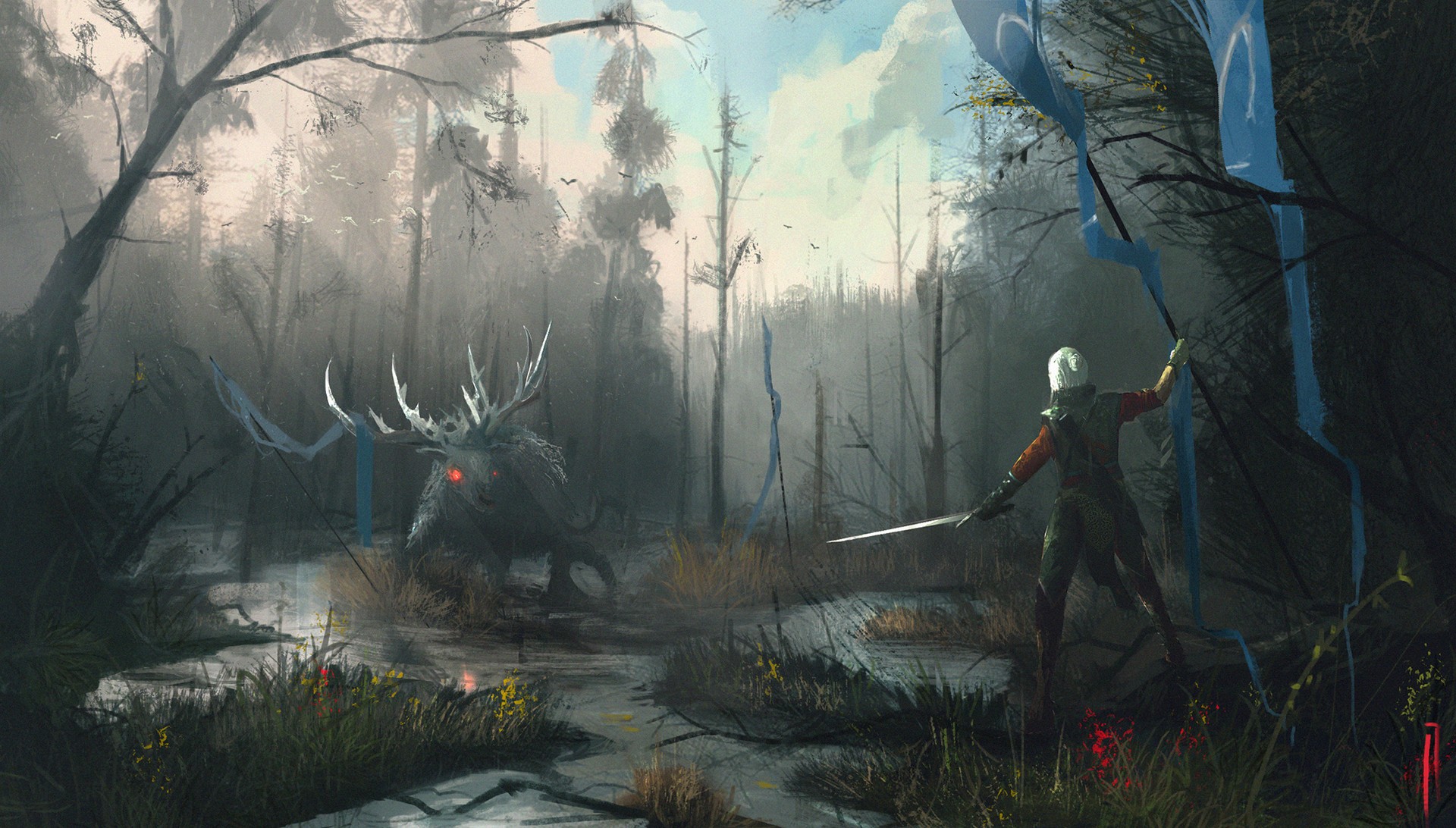 Cirilla Fiona Elen Riannon, The Witcher 3: Wild Hunt, Digital art Wallpaper