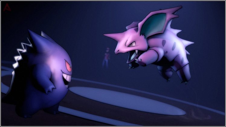 Gengar, Nidorino, Red (Pokemon), Pokémon HD Wallpaper Desktop Background