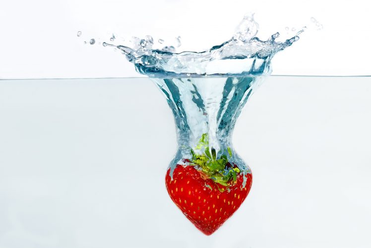 liquid, Strawberries, Fruit HD Wallpaper Desktop Background