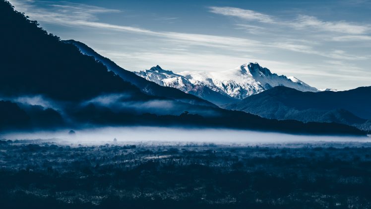 mountains, Mist, Forest HD Wallpaper Desktop Background