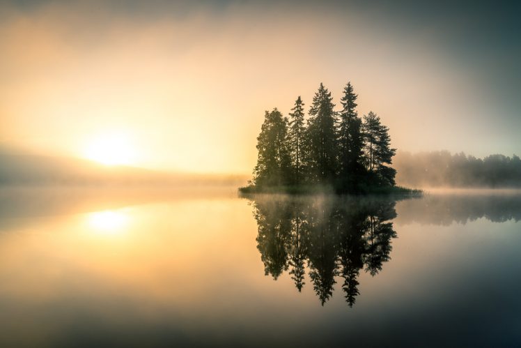 morning, Reflection, Nature, Landscape HD Wallpaper Desktop Background