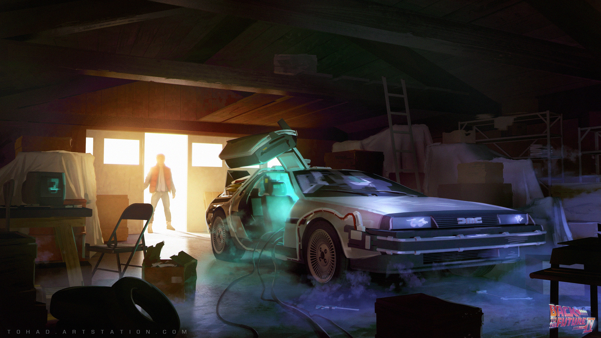 Marty McFly, Magic, Car, DMC DeLorean, Back to the Future Wallpaper