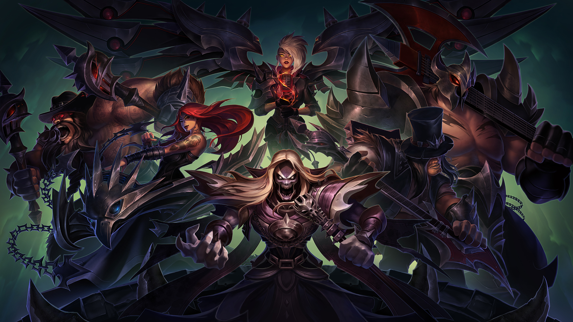 Pentakill Sona League Of Legends Mordekaiser Olaf Yorick