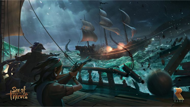 pirates, Video games, Sea of Thieves, Ship HD Wallpaper Desktop Background