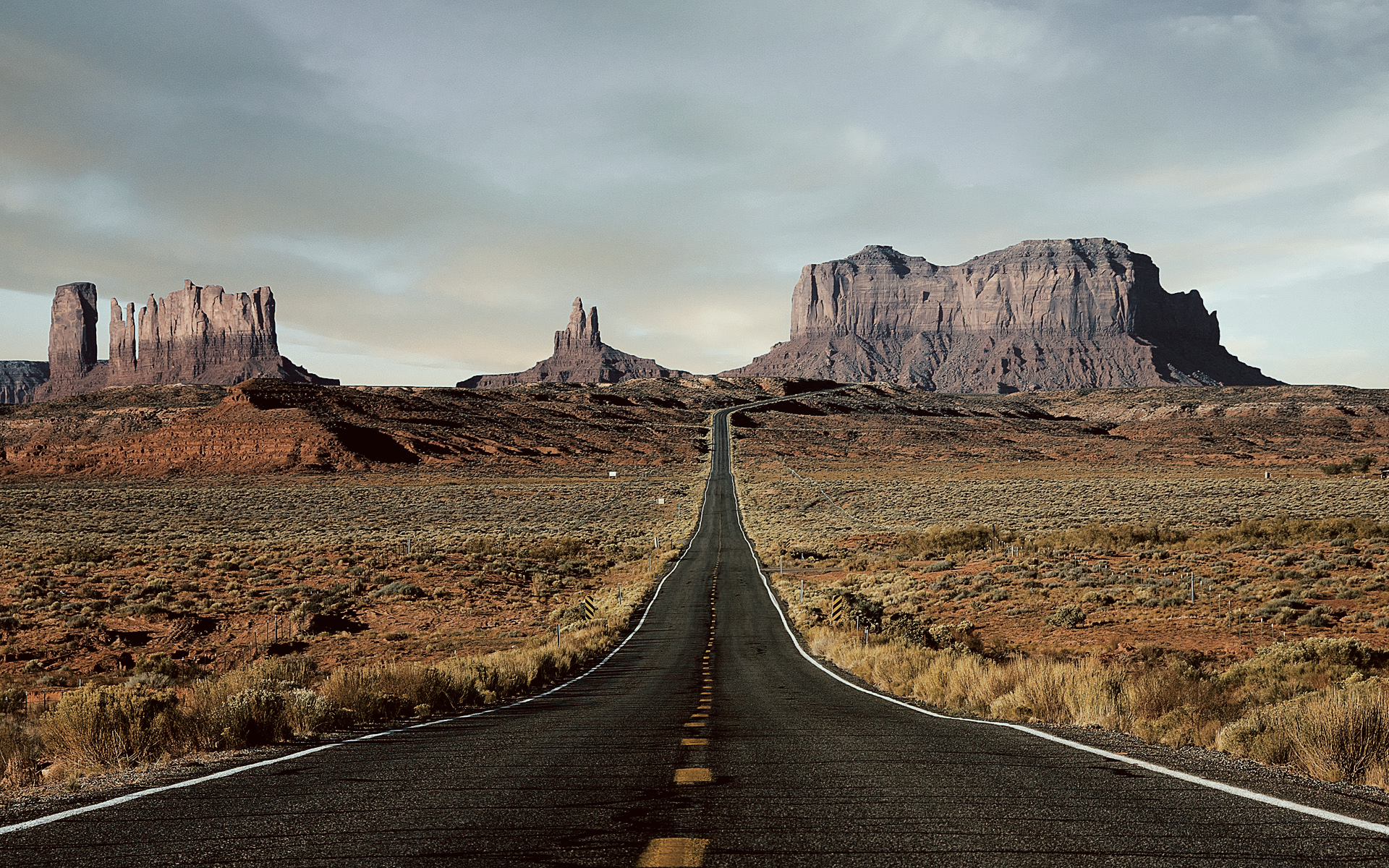 road, Mountains, Sky, Field, Forrest Gump Point, Arizona Wallpaper
