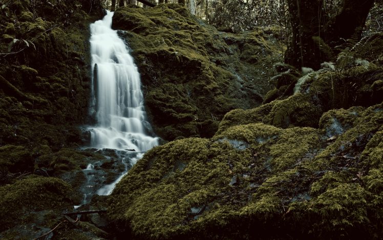 waterfall, Stones HD Wallpaper Desktop Background