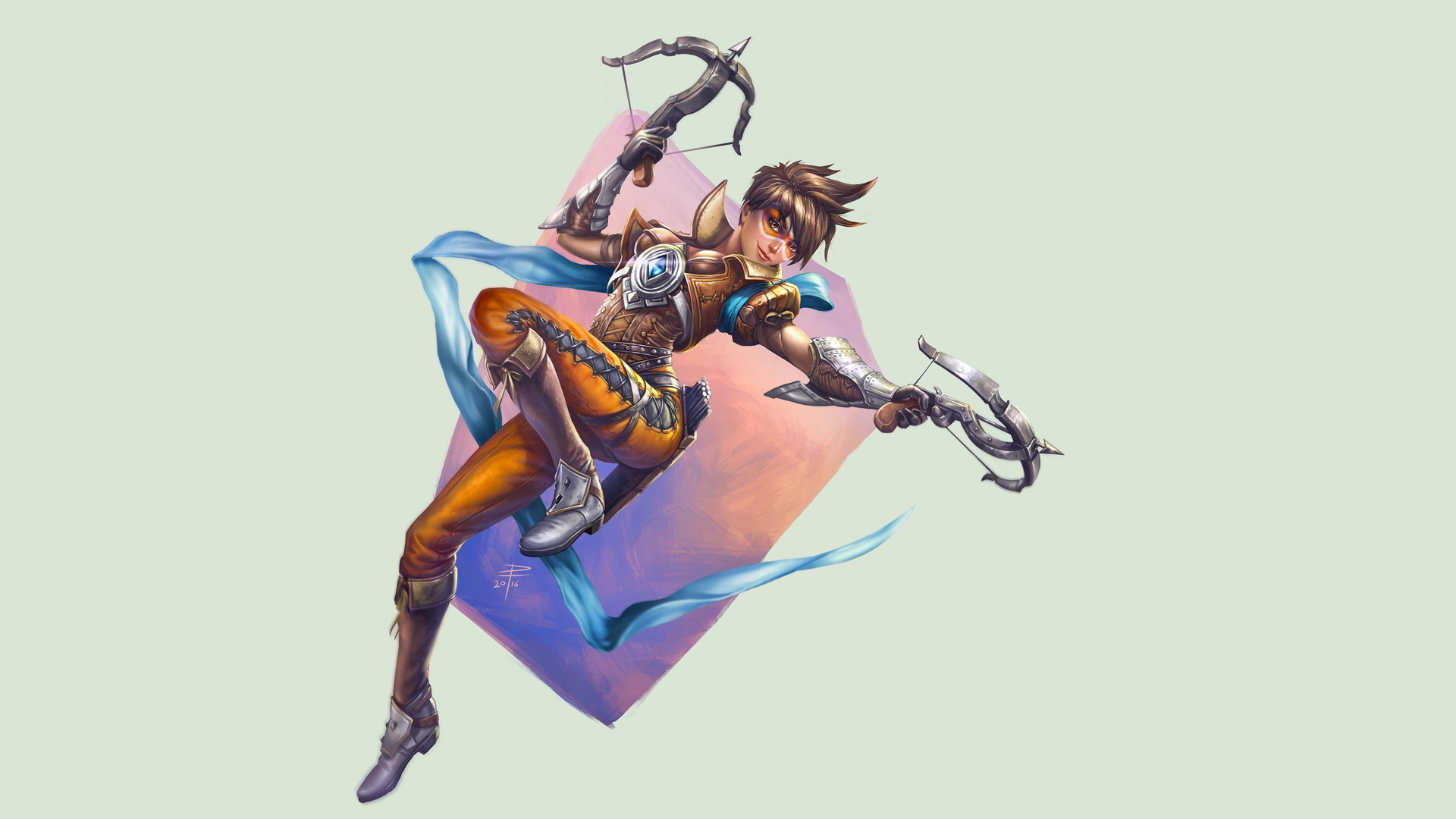 video games, Tracer (Overwatch), Overwatch, Demon Hunter (Diablo) Wallpaper