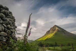 Einir Wyn Leigh, Nature, Landscape, Mountains, Cumbria, England, UK, Clouds, Grass, Plants, Stones, Fence