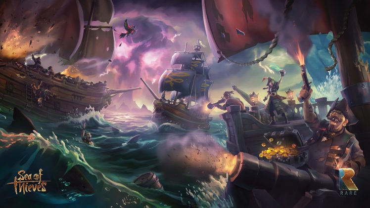 video games, Sea of Thieves, Battleship HD Wallpaper Desktop Background