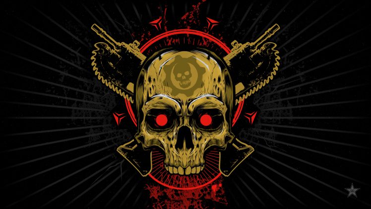 video games, Skull, Gears of War HD Wallpaper Desktop Background