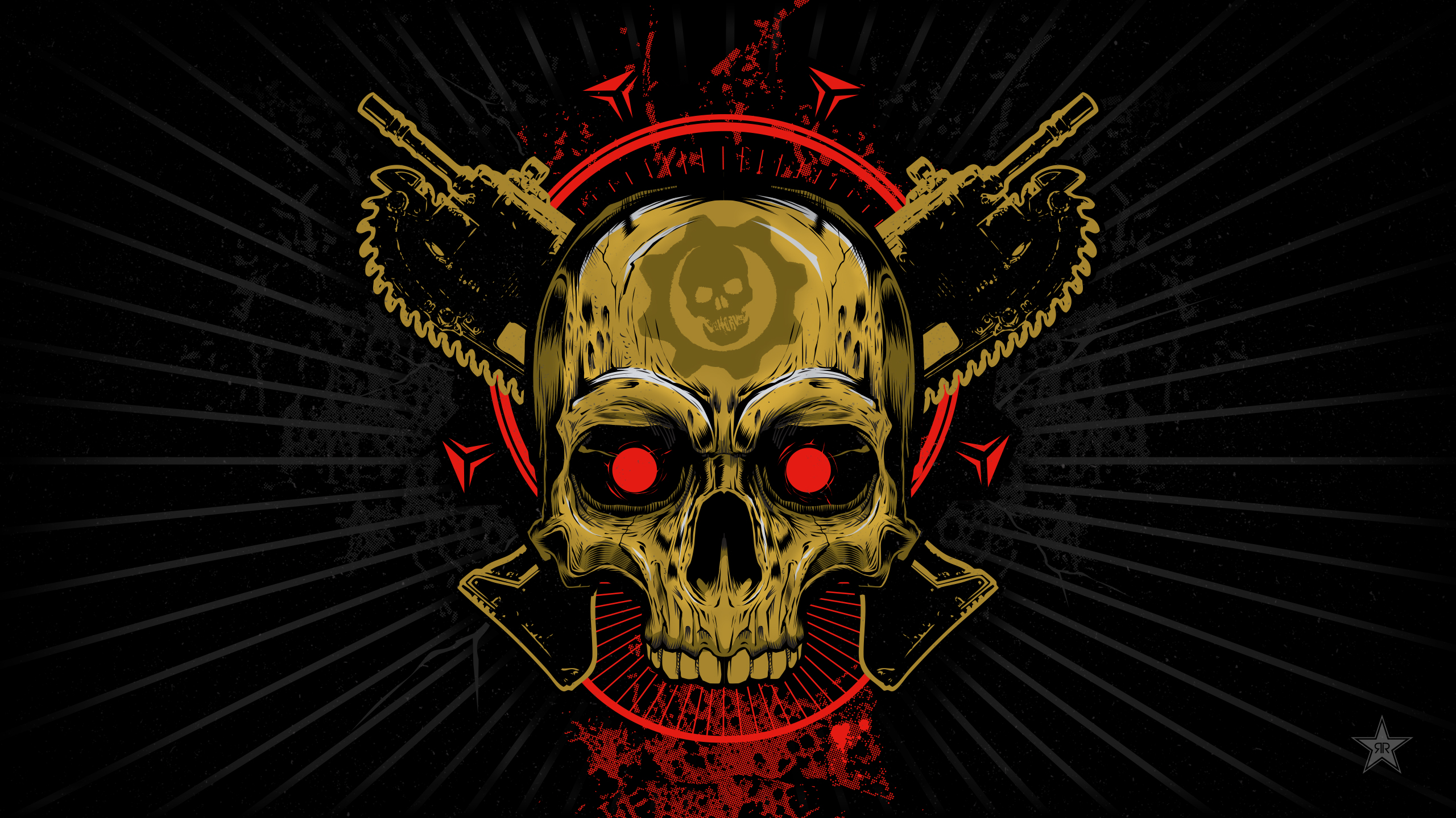 video games, Skull, Gears of War Wallpaper