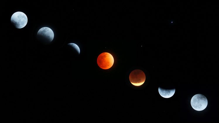 lunar eclipses, Space, 500px HD Wallpaper Desktop Background