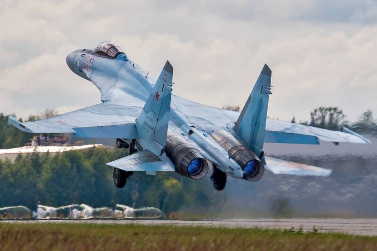 Sukhoi Su 35, Russian Air Force, Aircraft, Military aircraft, Vehicle HD Wallpaper Desktop Background