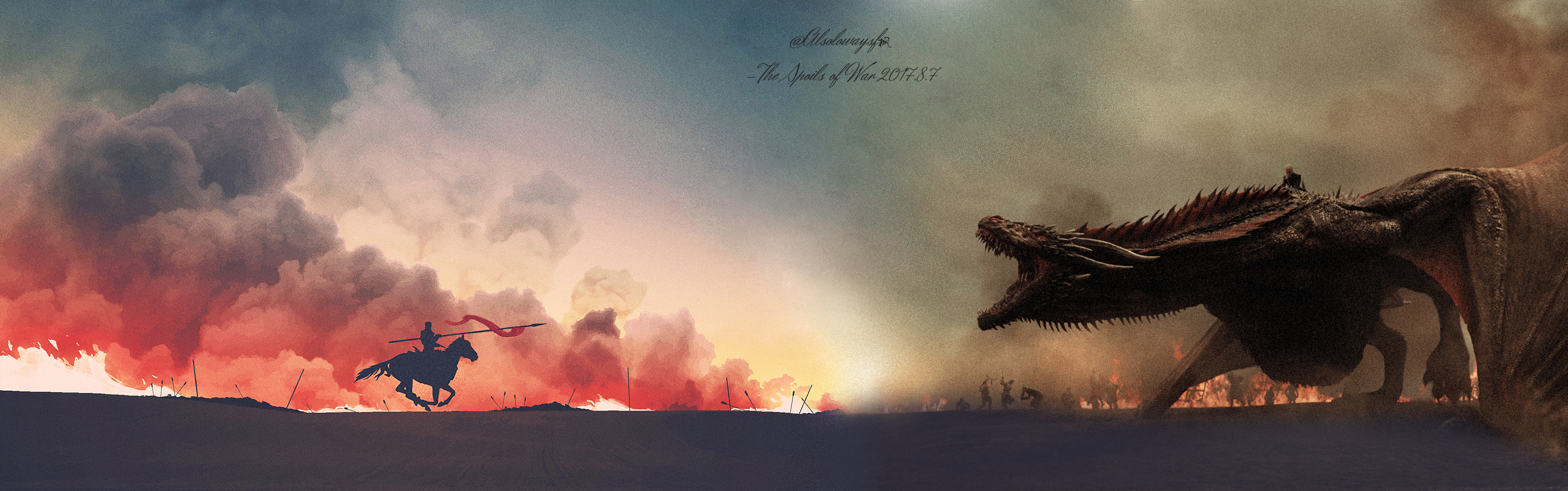 Daenerys Targaryen, Jaime Lannister, Game of Thrones, Dragon Wallpaper