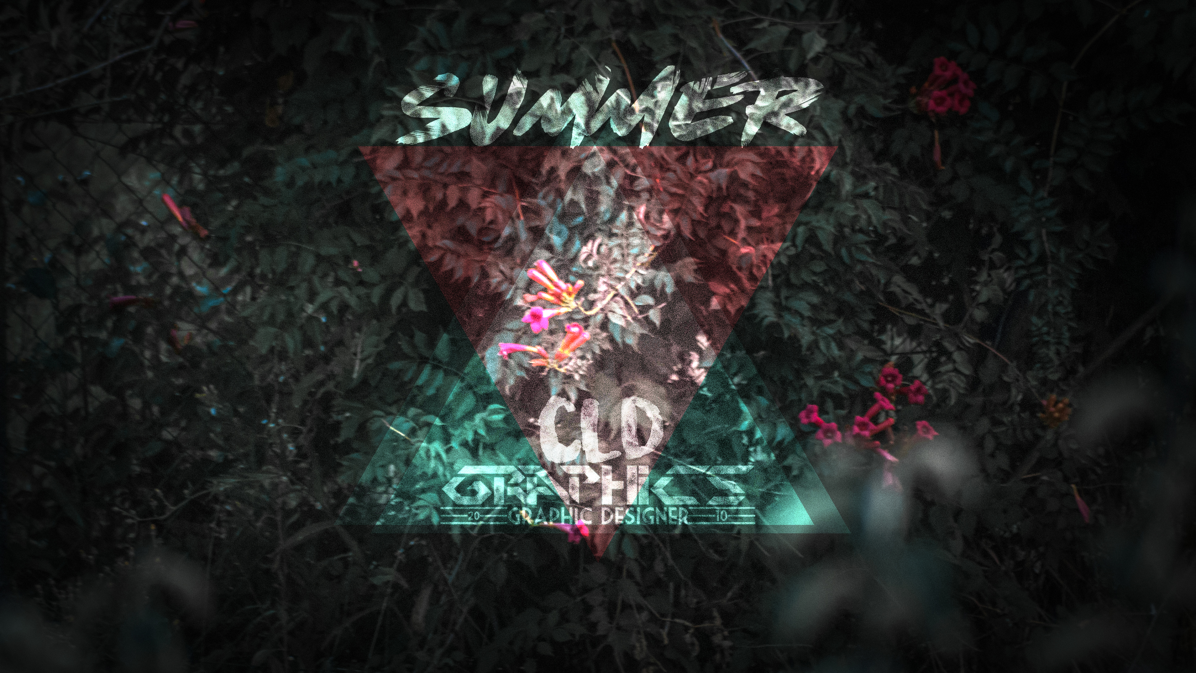 summer, Nature, Vibes, Graphic design Wallpaper