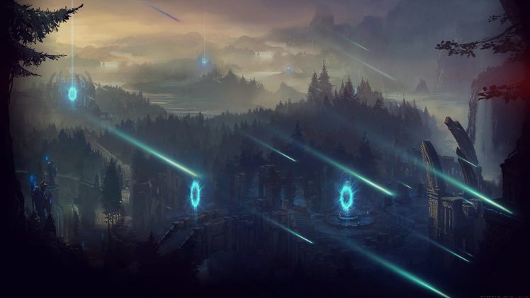Summoners Rift, Meteors HD Wallpaper Desktop Background