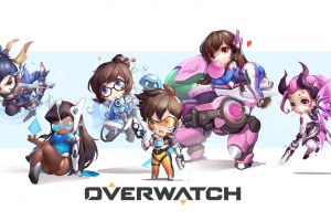 Hanzo (Overwatch), Video games, Overwatch, Chibi, Symmetra (Overwatch), Mei (Overwatch), Tracer (Overwatch), D.Va (Overwatch), Mercy (Overwatch)