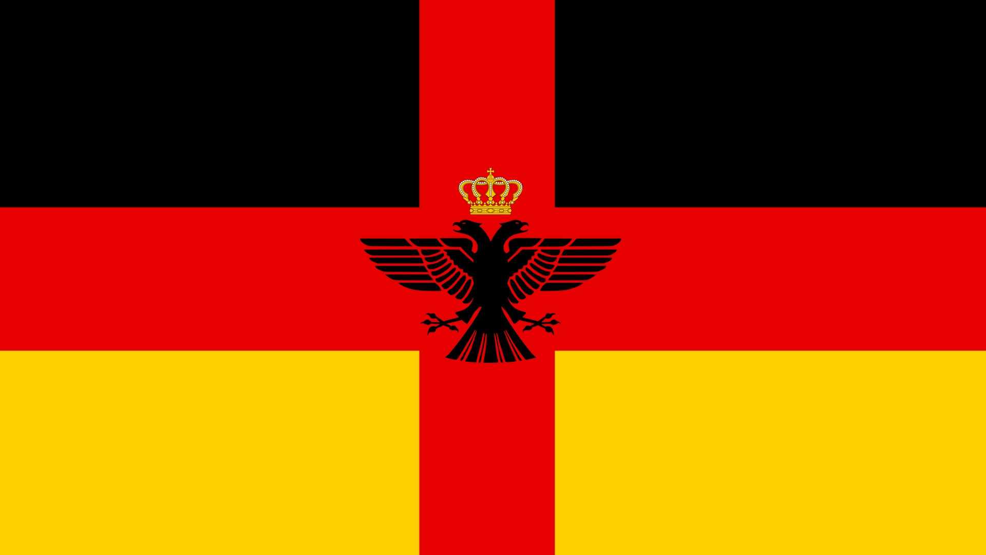 Germany, Flag, Christianity, Crown, Eagle, Jesus Christ Wallpaper