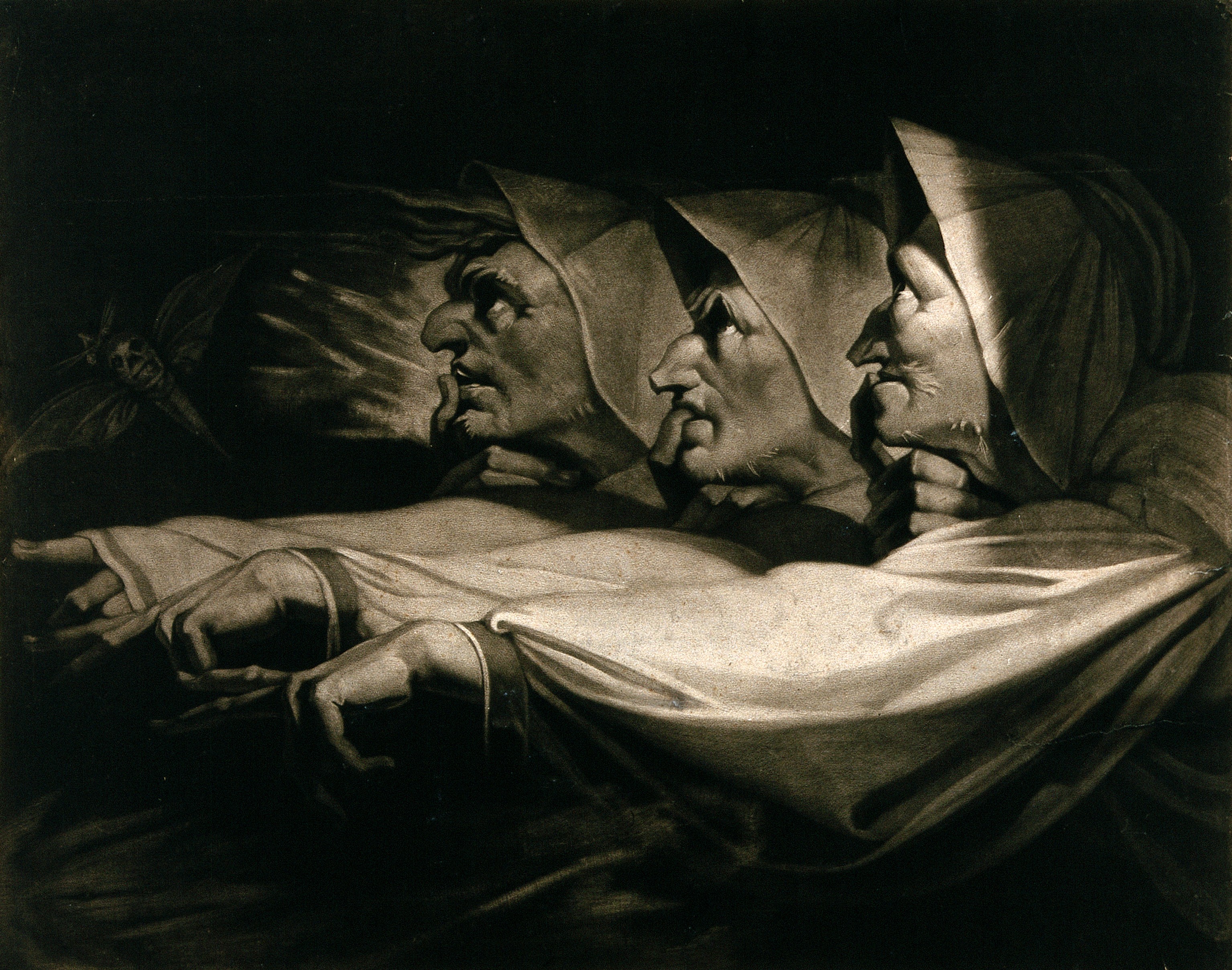 V0044814 Macbeth, Shakespeare: The Three Weird Sisters Wallpaper