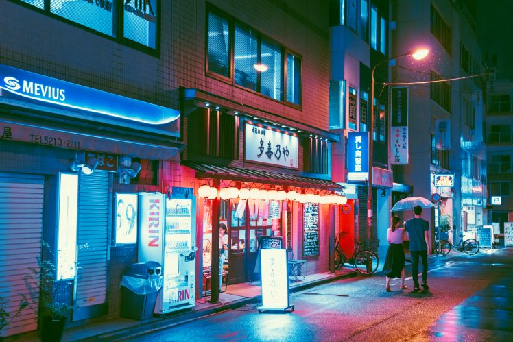 Japanese, Street, Road, Neon HD Wallpaper Desktop Background