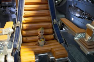 Baby Groot, Guardians of the Galaxy Vol. 2, Chair, Milano (spacecraft), Eating, Looking into the distance, Guardians of the Galaxy