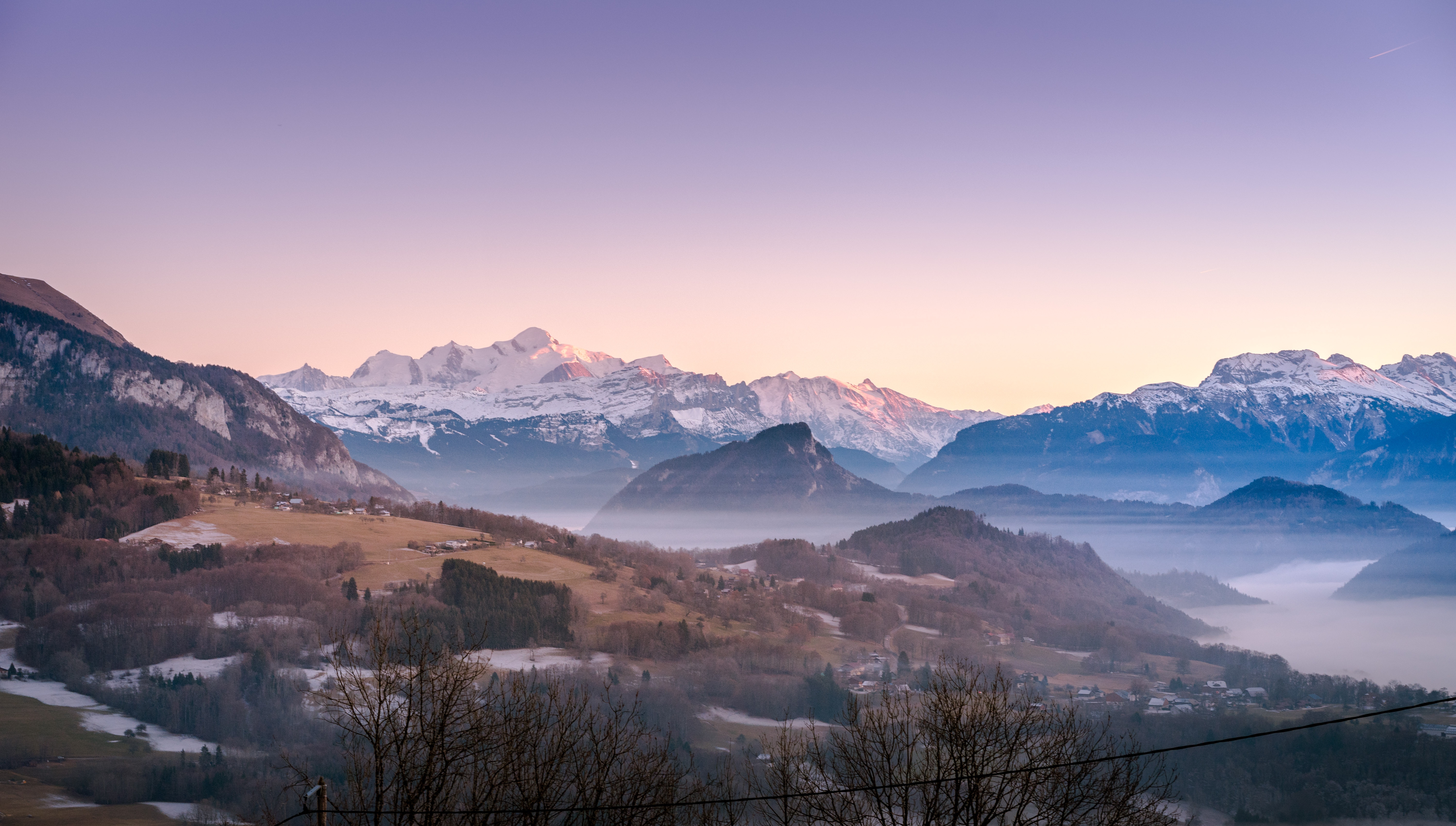 mountains, Landscape, Nature, Snow Wallpaper