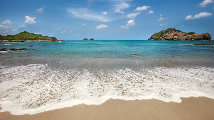nature, Landscape, Nicaragua, Sea, Beach, Sand, Island, Clouds, Horizon, Rock HD Wallpaper Desktop Background