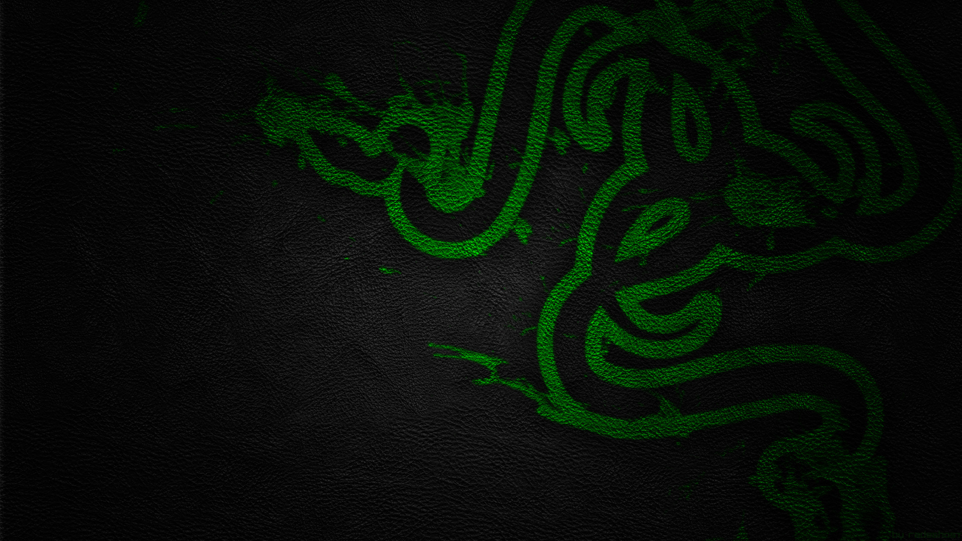 Razer, Green, Gaming Series, Snake, Logo, Leather Wallpaper