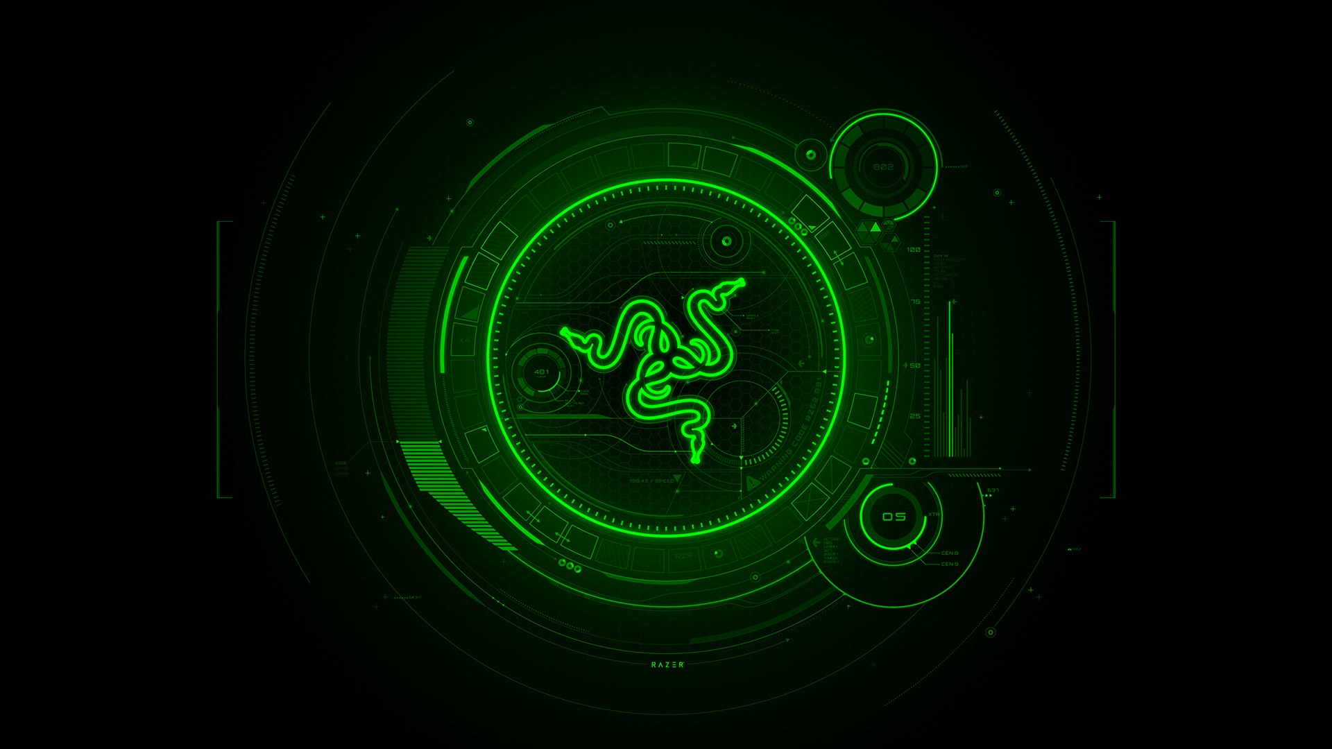 Razer, Green, Gaming Series, Snake, Logo Wallpaper