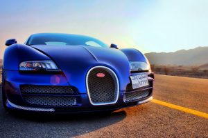 car, Blue cars, Road, Vehicle, Bugatti, United Arab Emirates