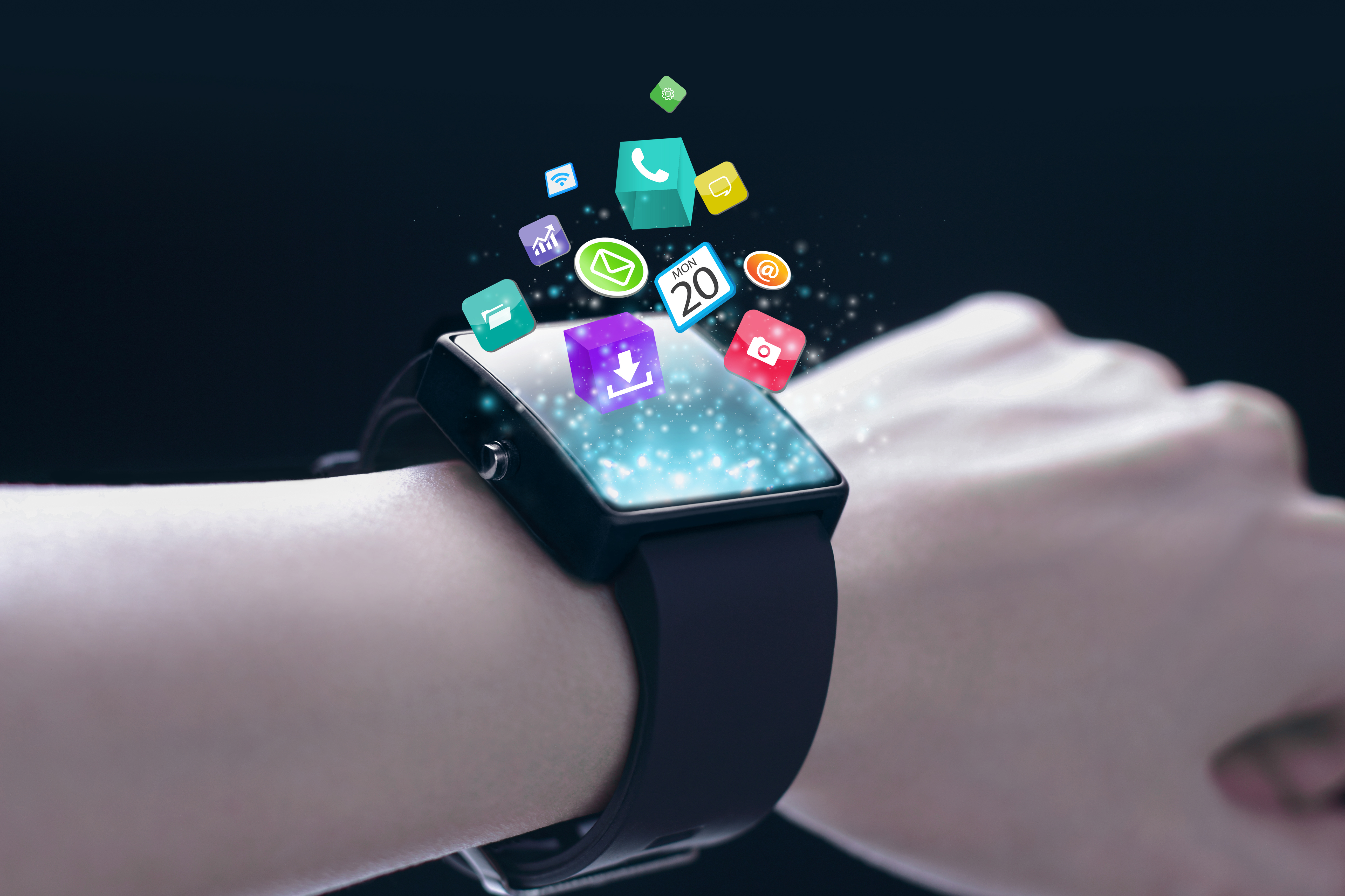 hands, Smartwatch, Icon Wallpapers HD / Desktop and Mobile Backgrounds