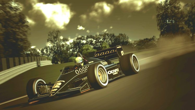 Ayrton Senna, Lotus, Gran Turismo 6, Formula 1, Race cars HD Wallpaper Desktop Background