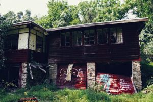 forest, Abandoned, House, Graffiti