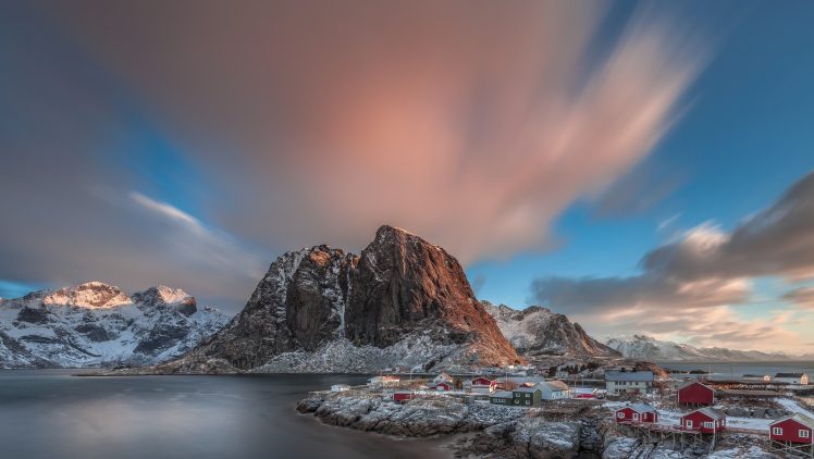 Lofoten, Norway, Mountains, Sky, Nature, Landscape HD Wallpaper Desktop Background