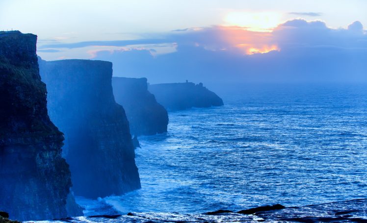 cliff, Sky, Sea, Nature HD Wallpaper Desktop Background