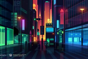 Romain Trystam, Digital art, Cityscape, City lights, Colorful, Street, Street light