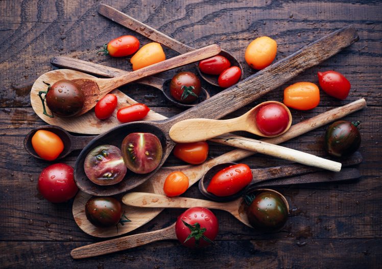 spoons, Tomatoes, Food HD Wallpaper Desktop Background