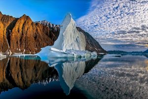 Greenland, Water, Sky, Reflection, Clouds, Nature