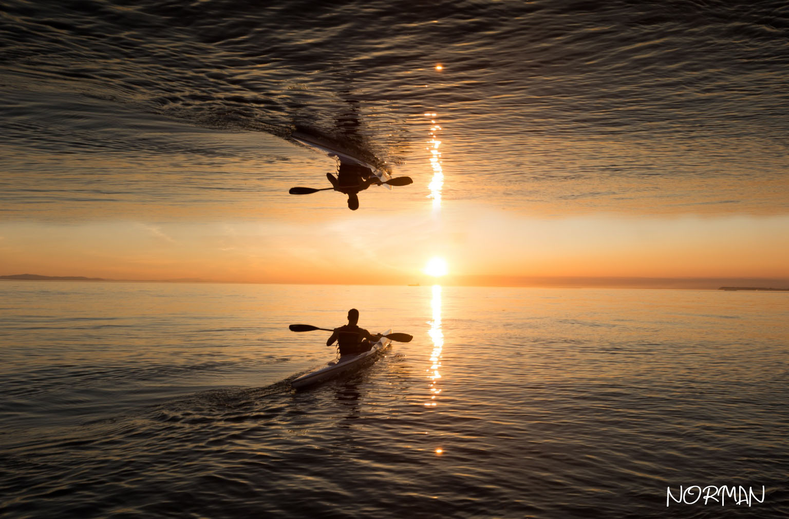Baltic Sea, Reflection, Kayaks, Sunset, Ps Wallpaper