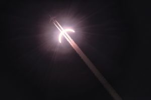 solar eclipse, Airplane