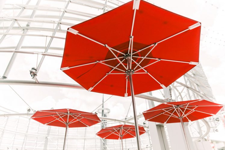 red, Building, Umbrella HD Wallpaper Desktop Background