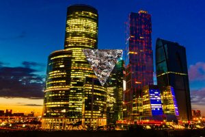 Moscow CIty, Night, Postmodernism, Cityscape