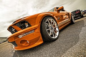 Ford Mustang, Car, Orange cars, Vehicle