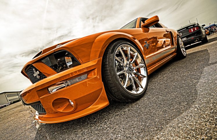 Ford Mustang, Car, Orange cars, Vehicle HD Wallpaper Desktop Background