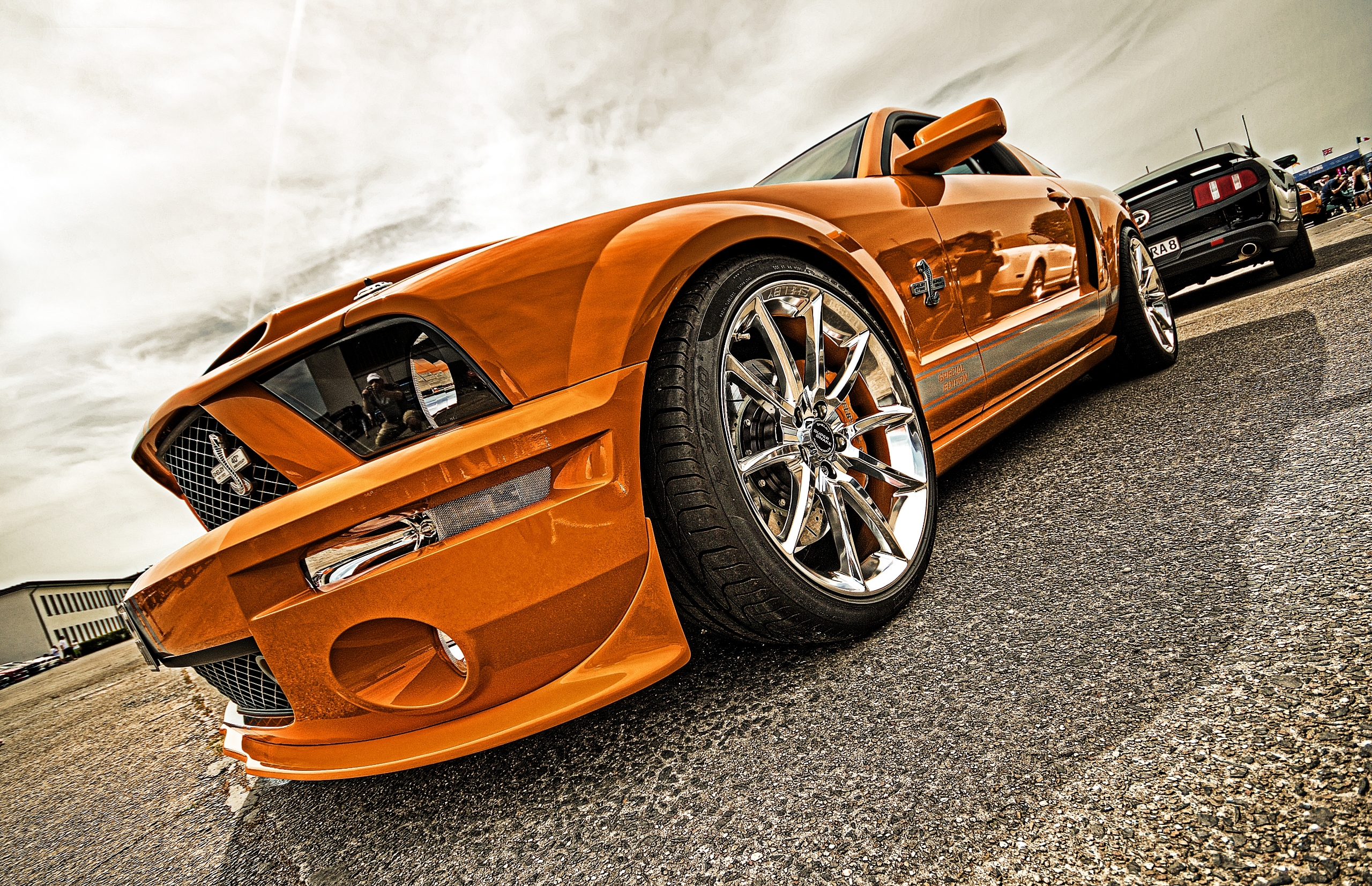 Ford Mustang, Car, Orange cars, Vehicle Wallpaper